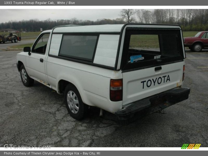 White / Blue 1993 Toyota Pickup Regular Cab