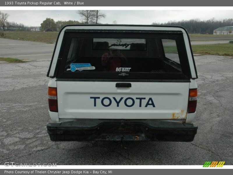 White / Blue 1993 Toyota Pickup Regular Cab