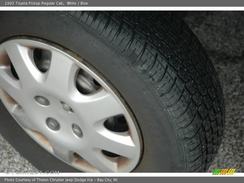 White / Blue 1993 Toyota Pickup Regular Cab