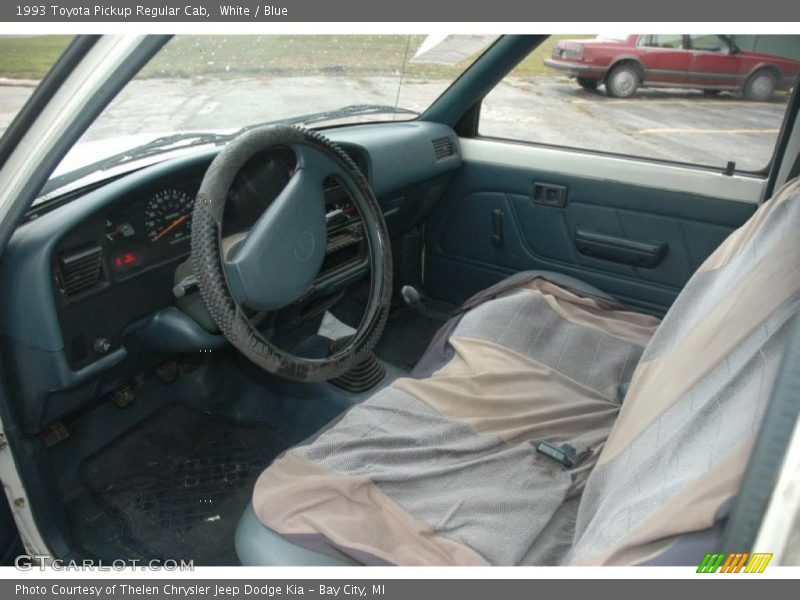 White / Blue 1993 Toyota Pickup Regular Cab