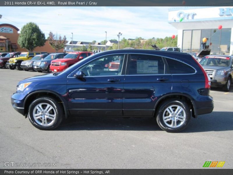 Royal Blue Pearl / Gray 2011 Honda CR-V EX-L 4WD