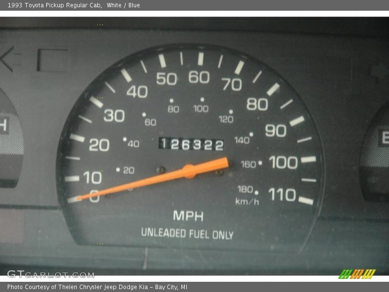 White / Blue 1993 Toyota Pickup Regular Cab