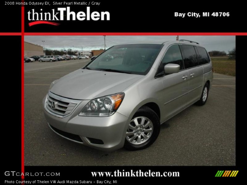 Silver Pearl Metallic / Gray 2008 Honda Odyssey EX