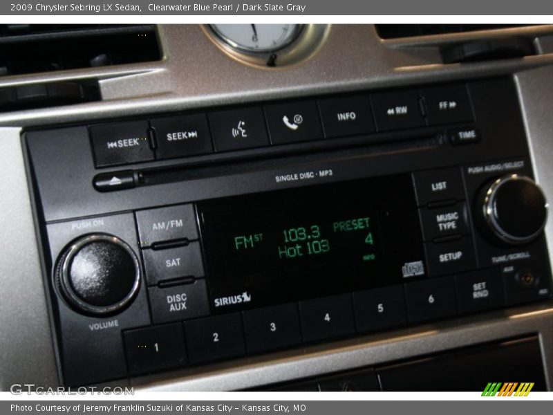 Clearwater Blue Pearl / Dark Slate Gray 2009 Chrysler Sebring LX Sedan