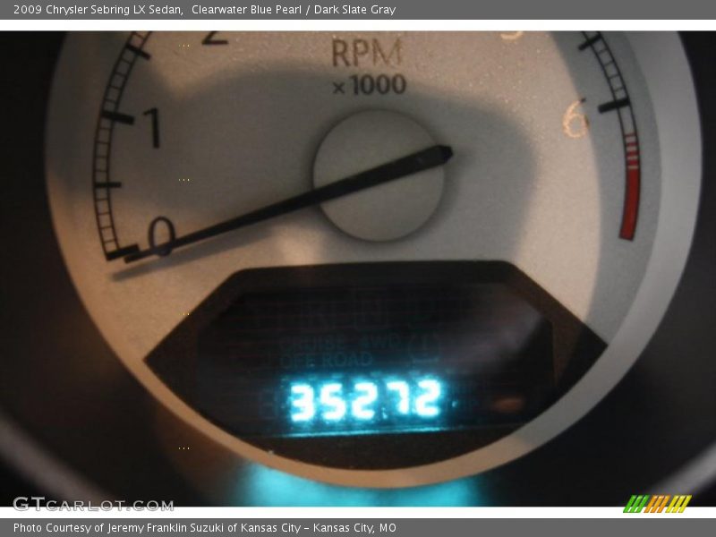 Clearwater Blue Pearl / Dark Slate Gray 2009 Chrysler Sebring LX Sedan