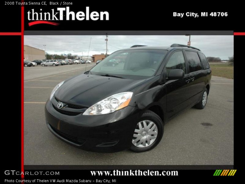 Black / Stone 2008 Toyota Sienna CE