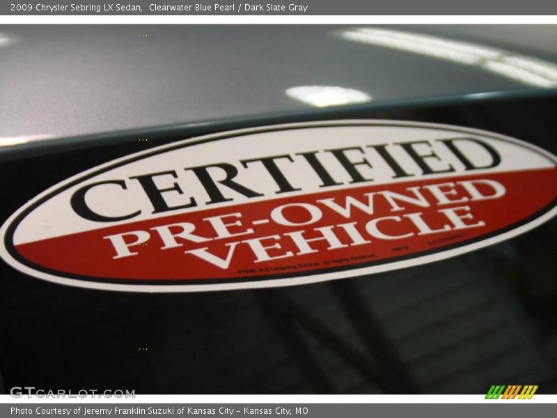 Clearwater Blue Pearl / Dark Slate Gray 2009 Chrysler Sebring LX Sedan