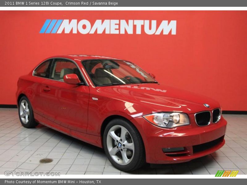 Crimson Red / Savanna Beige 2011 BMW 1 Series 128i Coupe