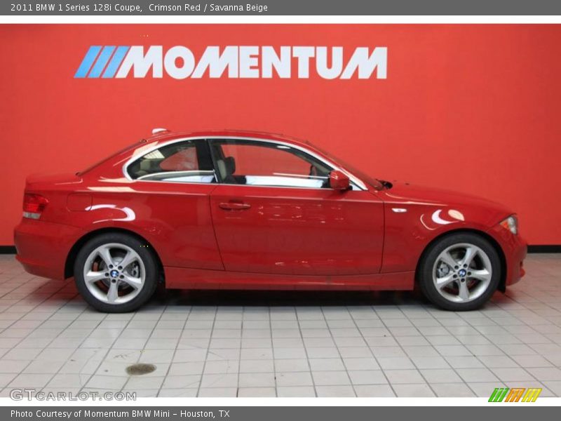 Crimson Red / Savanna Beige 2011 BMW 1 Series 128i Coupe