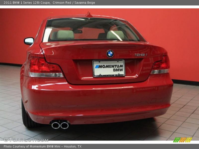 Crimson Red / Savanna Beige 2011 BMW 1 Series 128i Coupe