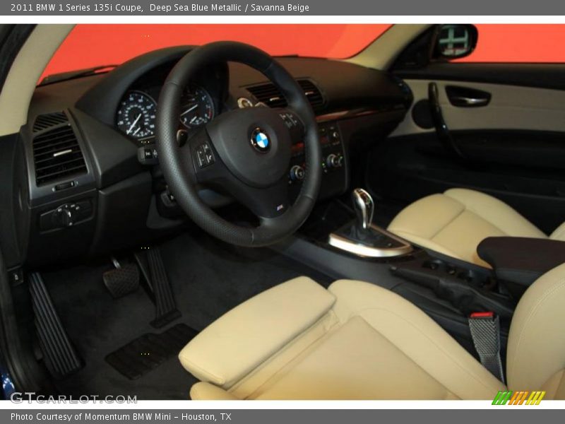 Savanna Beige Interior - 2011 1 Series 135i Coupe 