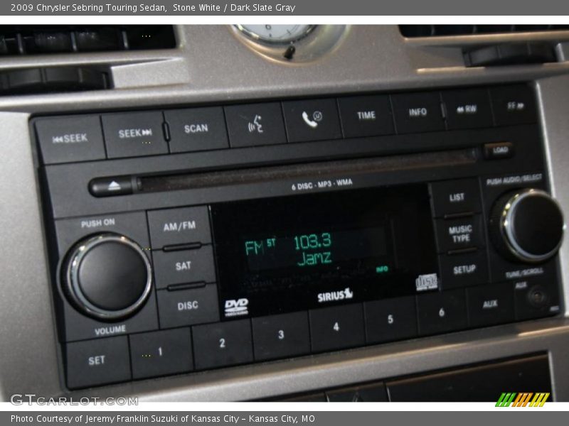 Stone White / Dark Slate Gray 2009 Chrysler Sebring Touring Sedan