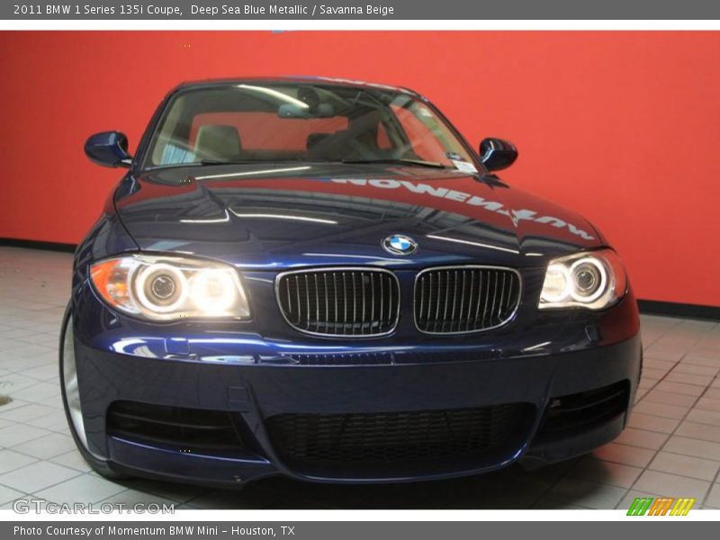 Deep Sea Blue Metallic / Savanna Beige 2011 BMW 1 Series 135i Coupe