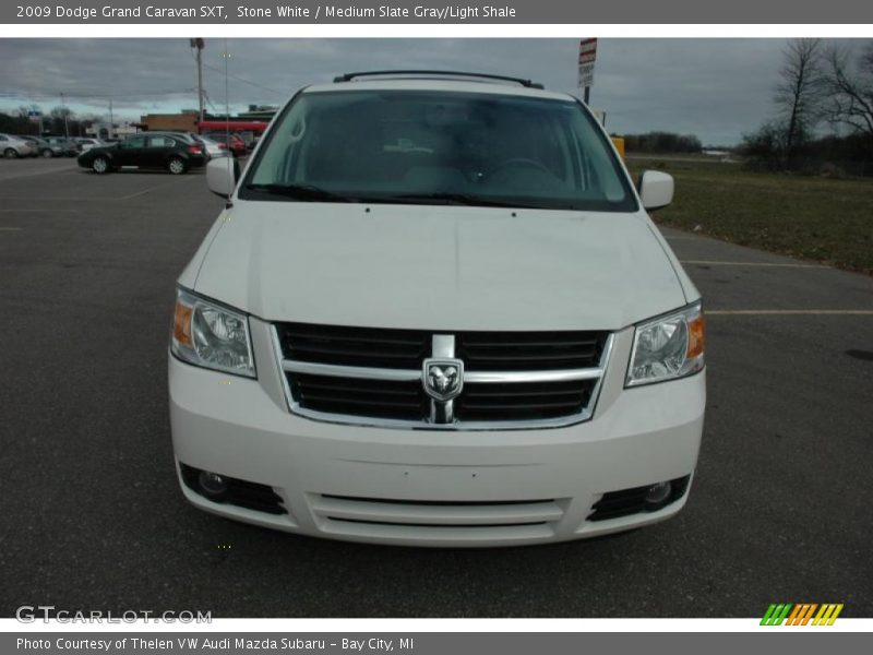 Stone White / Medium Slate Gray/Light Shale 2009 Dodge Grand Caravan SXT