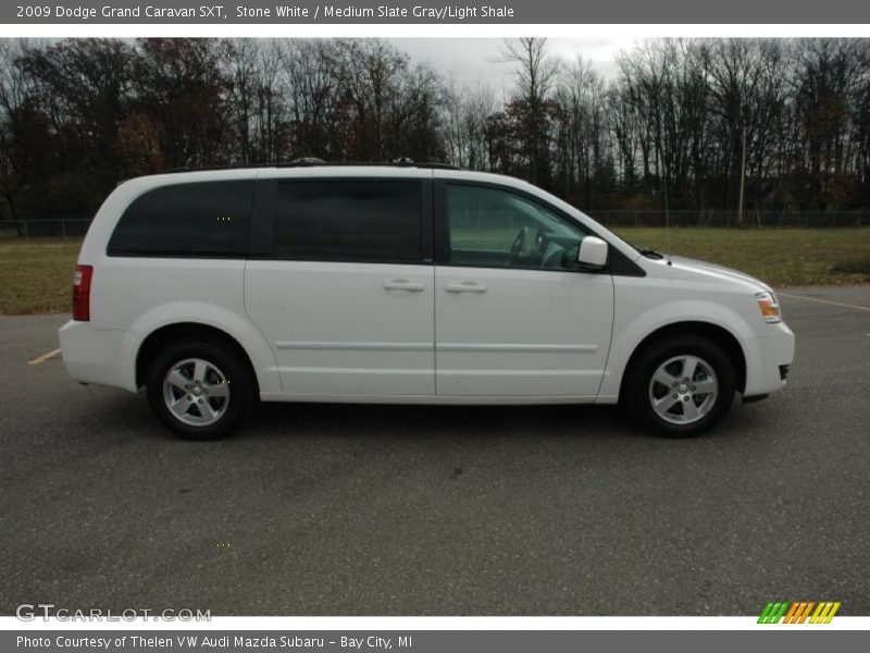 Stone White / Medium Slate Gray/Light Shale 2009 Dodge Grand Caravan SXT