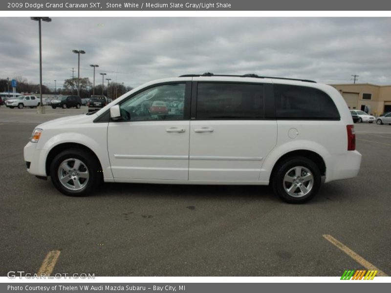 Stone White / Medium Slate Gray/Light Shale 2009 Dodge Grand Caravan SXT