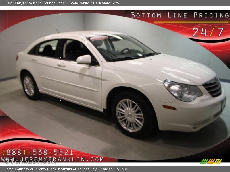 Stone White / Dark Slate Gray 2009 Chrysler Sebring Touring Sedan