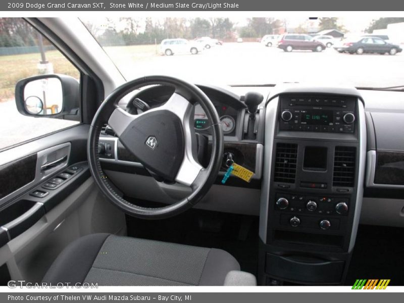 Stone White / Medium Slate Gray/Light Shale 2009 Dodge Grand Caravan SXT