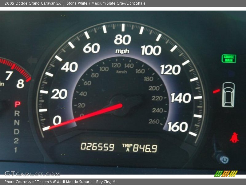 Stone White / Medium Slate Gray/Light Shale 2009 Dodge Grand Caravan SXT