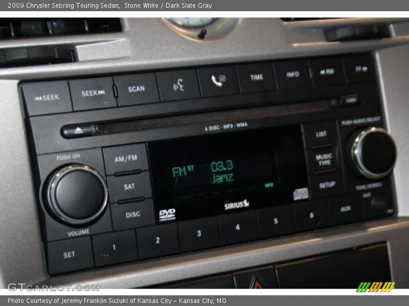 Stone White / Dark Slate Gray 2009 Chrysler Sebring Touring Sedan