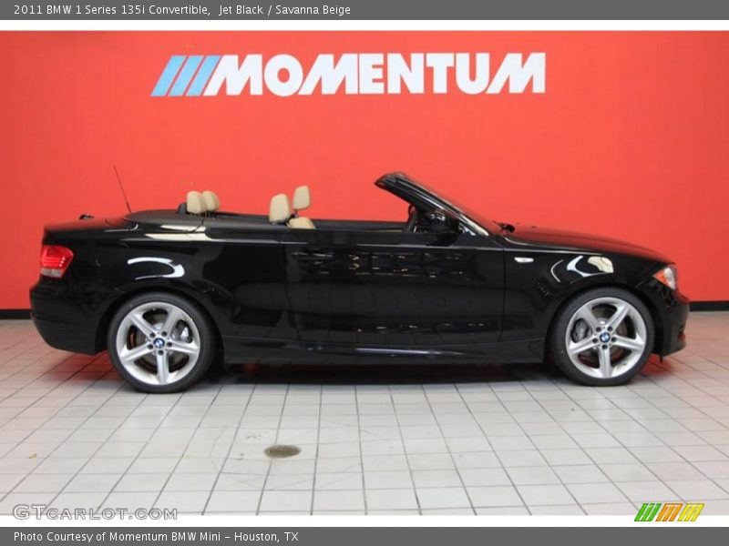 Jet Black / Savanna Beige 2011 BMW 1 Series 135i Convertible