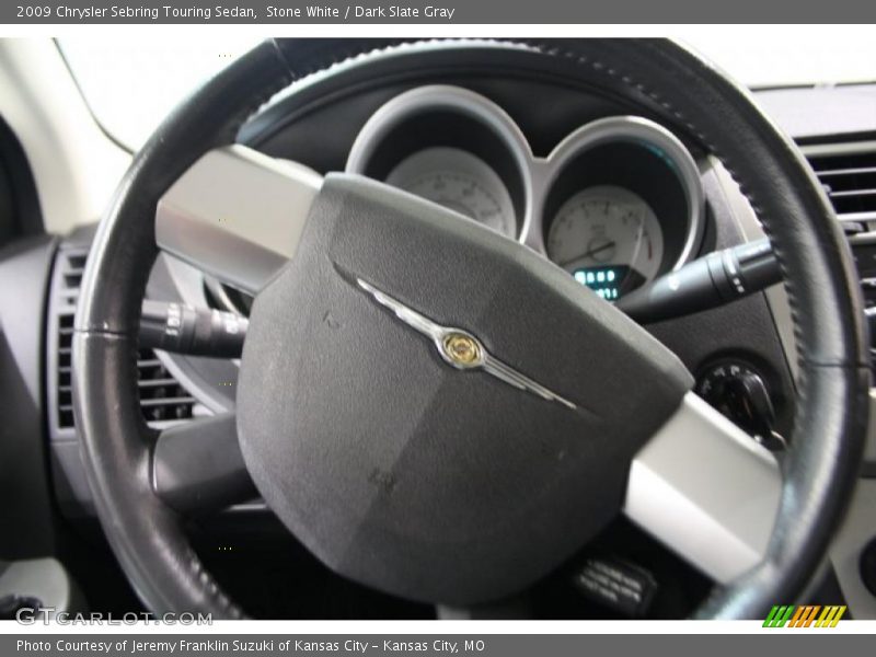 Stone White / Dark Slate Gray 2009 Chrysler Sebring Touring Sedan