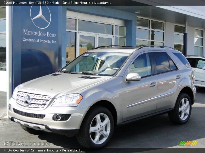 Sand Beige Metallic / Macadamia 2008 Mercedes-Benz ML 350 4Matic