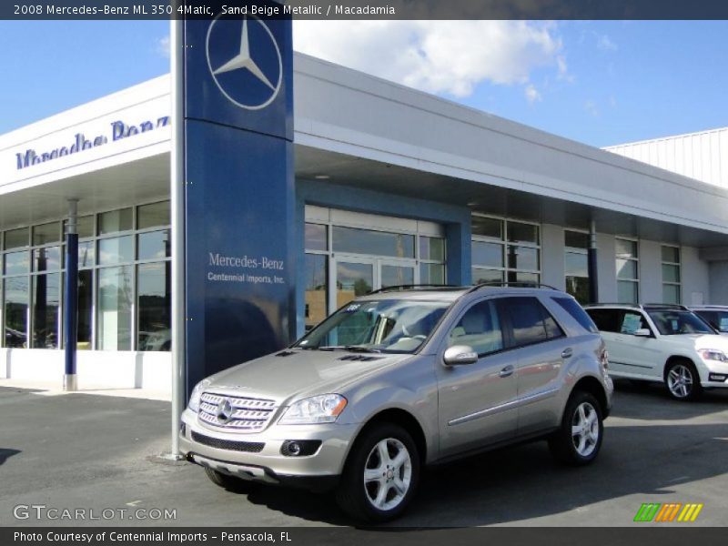 Sand Beige Metallic / Macadamia 2008 Mercedes-Benz ML 350 4Matic