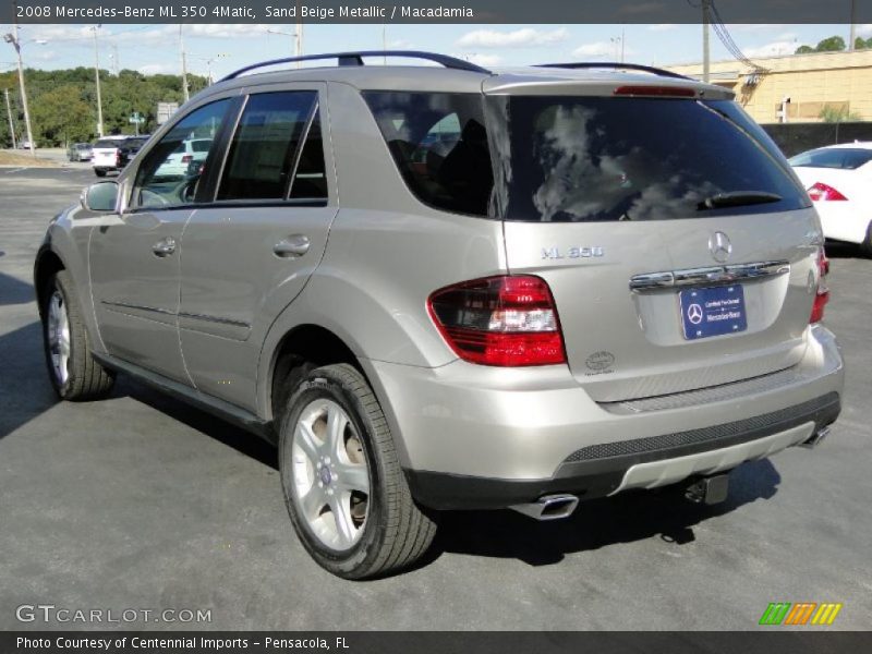 Sand Beige Metallic / Macadamia 2008 Mercedes-Benz ML 350 4Matic