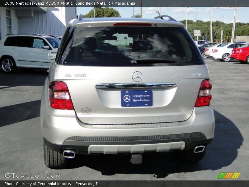 Sand Beige Metallic / Macadamia 2008 Mercedes-Benz ML 350 4Matic