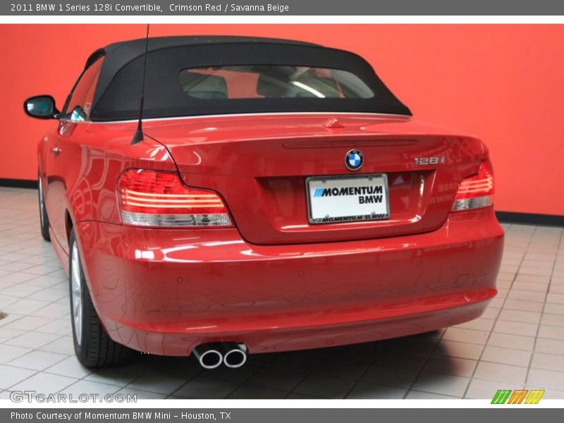 Crimson Red / Savanna Beige 2011 BMW 1 Series 128i Convertible