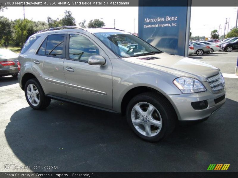 Sand Beige Metallic / Macadamia 2008 Mercedes-Benz ML 350 4Matic
