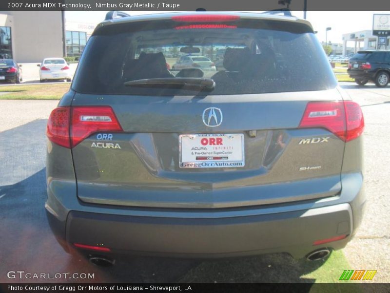 Nimbus Gray Metallic / Taupe 2007 Acura MDX Technology