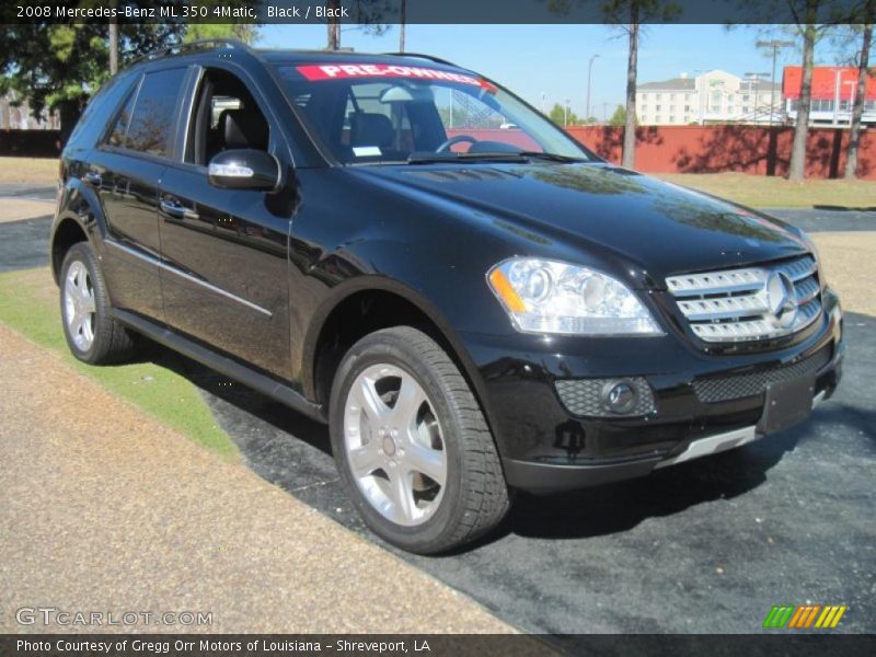 Black / Black 2008 Mercedes-Benz ML 350 4Matic