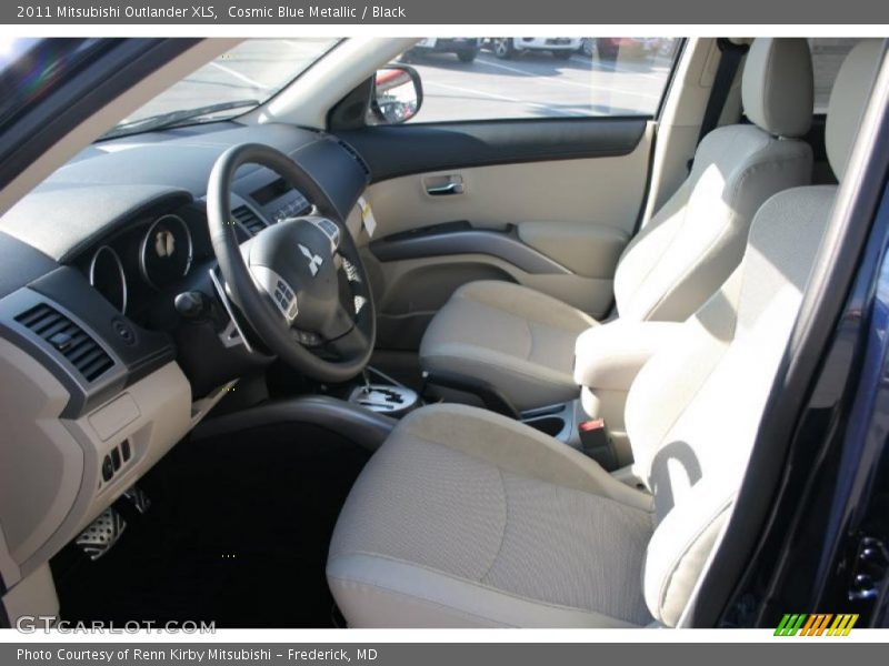 Cosmic Blue Metallic / Black 2011 Mitsubishi Outlander XLS