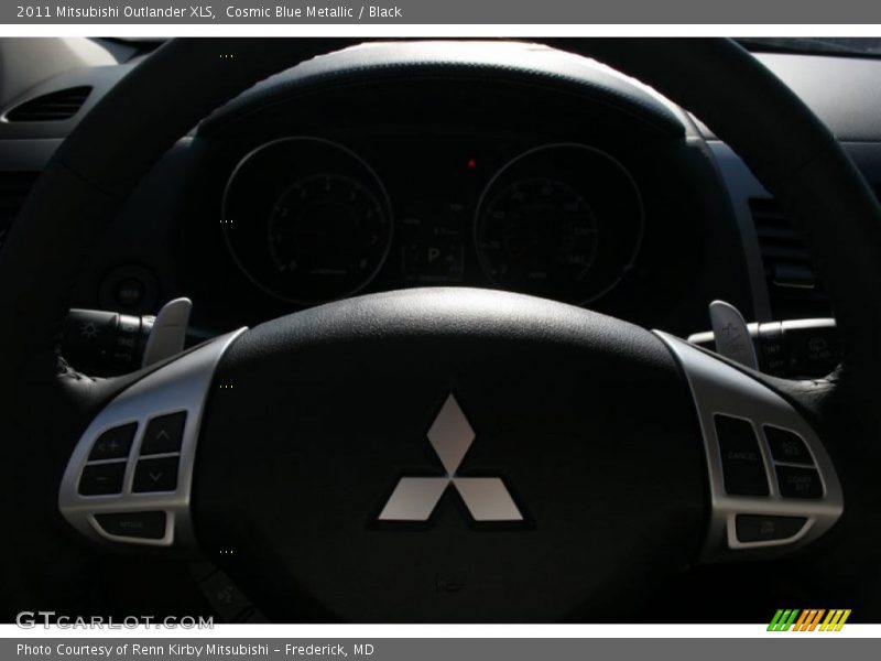 Cosmic Blue Metallic / Black 2011 Mitsubishi Outlander XLS