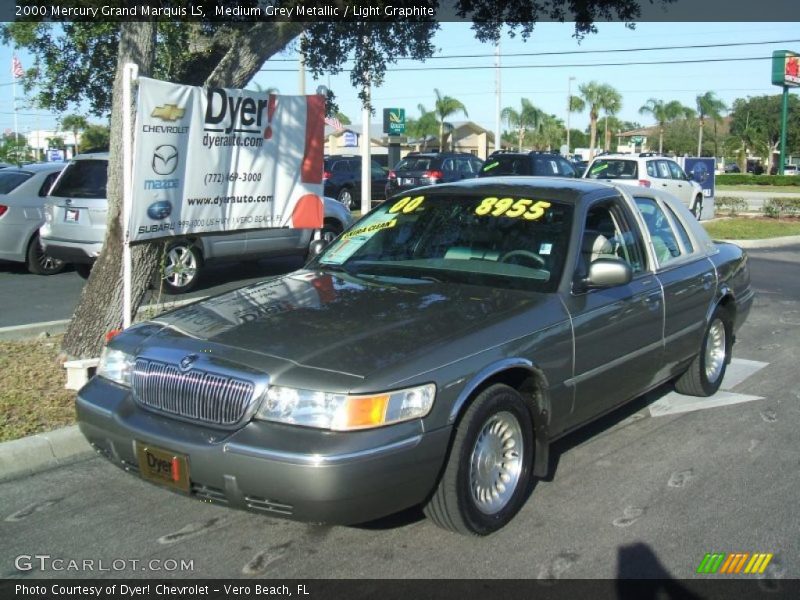 Medium Grey Metallic / Light Graphite 2000 Mercury Grand Marquis LS