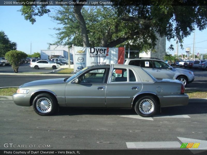 Medium Grey Metallic / Light Graphite 2000 Mercury Grand Marquis LS