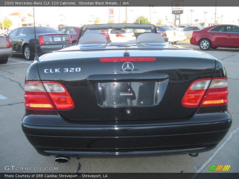 Obsidian Black Metallic / Ash 2003 Mercedes-Benz CLK 320 Cabriolet