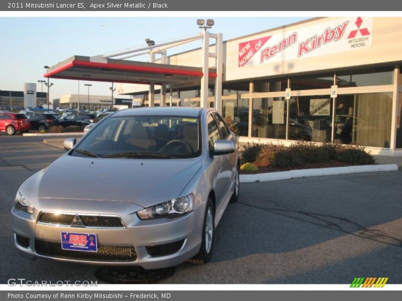 Apex Silver Metallic / Black 2011 Mitsubishi Lancer ES
