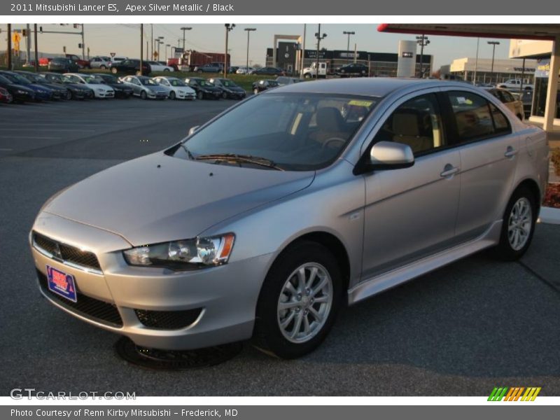 Apex Silver Metallic / Black 2011 Mitsubishi Lancer ES