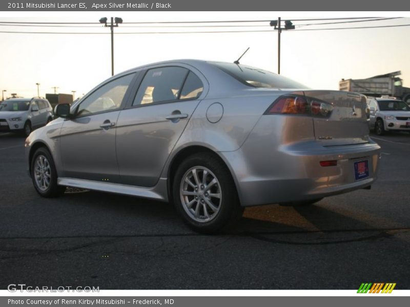 Apex Silver Metallic / Black 2011 Mitsubishi Lancer ES