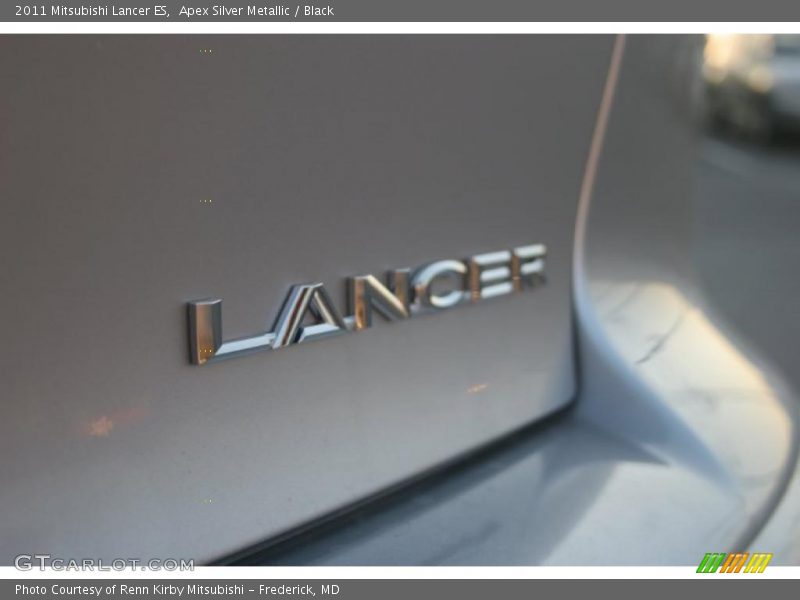 Apex Silver Metallic / Black 2011 Mitsubishi Lancer ES