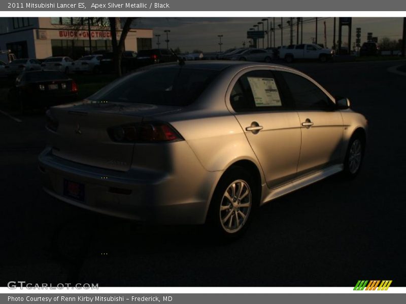 Apex Silver Metallic / Black 2011 Mitsubishi Lancer ES