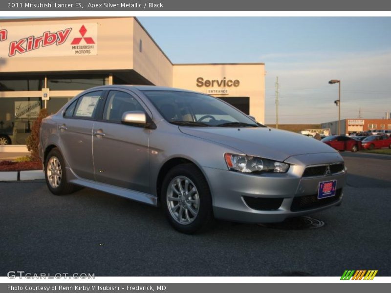 Apex Silver Metallic / Black 2011 Mitsubishi Lancer ES