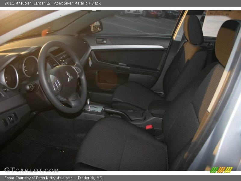 Apex Silver Metallic / Black 2011 Mitsubishi Lancer ES