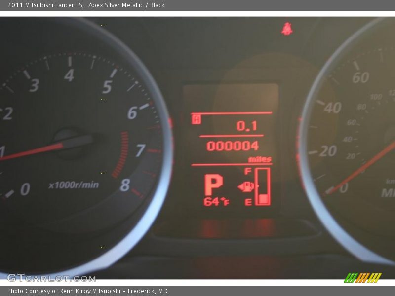 Apex Silver Metallic / Black 2011 Mitsubishi Lancer ES