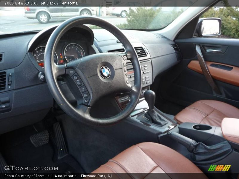 Jet Black / Terracotta 2005 BMW X3 3.0i