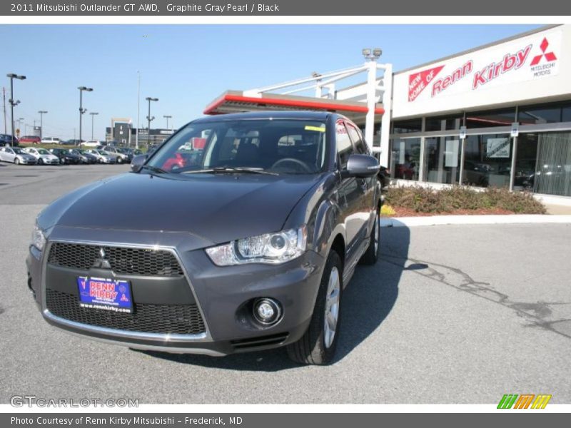 Graphite Gray Pearl / Black 2011 Mitsubishi Outlander GT AWD