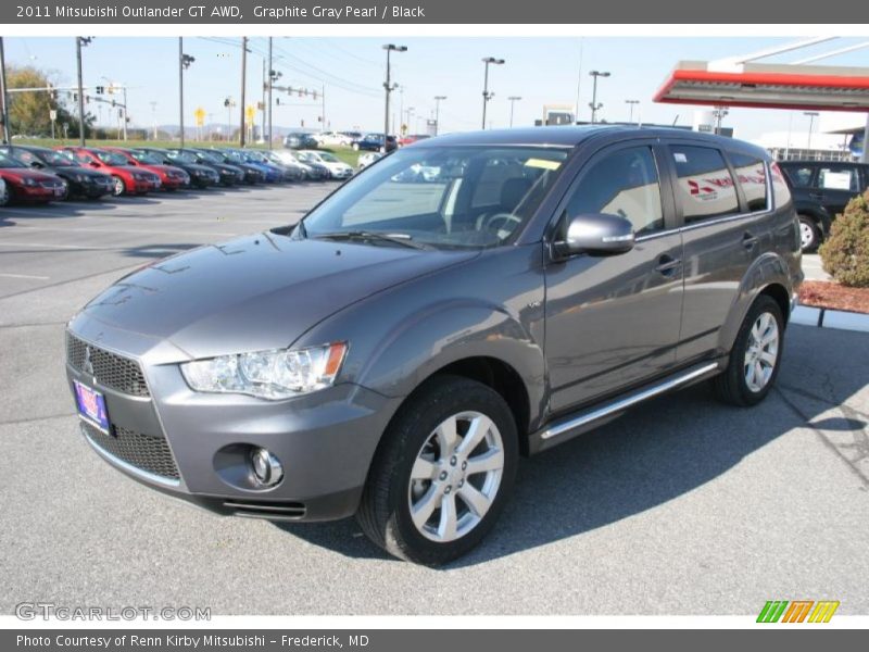 Graphite Gray Pearl / Black 2011 Mitsubishi Outlander GT AWD